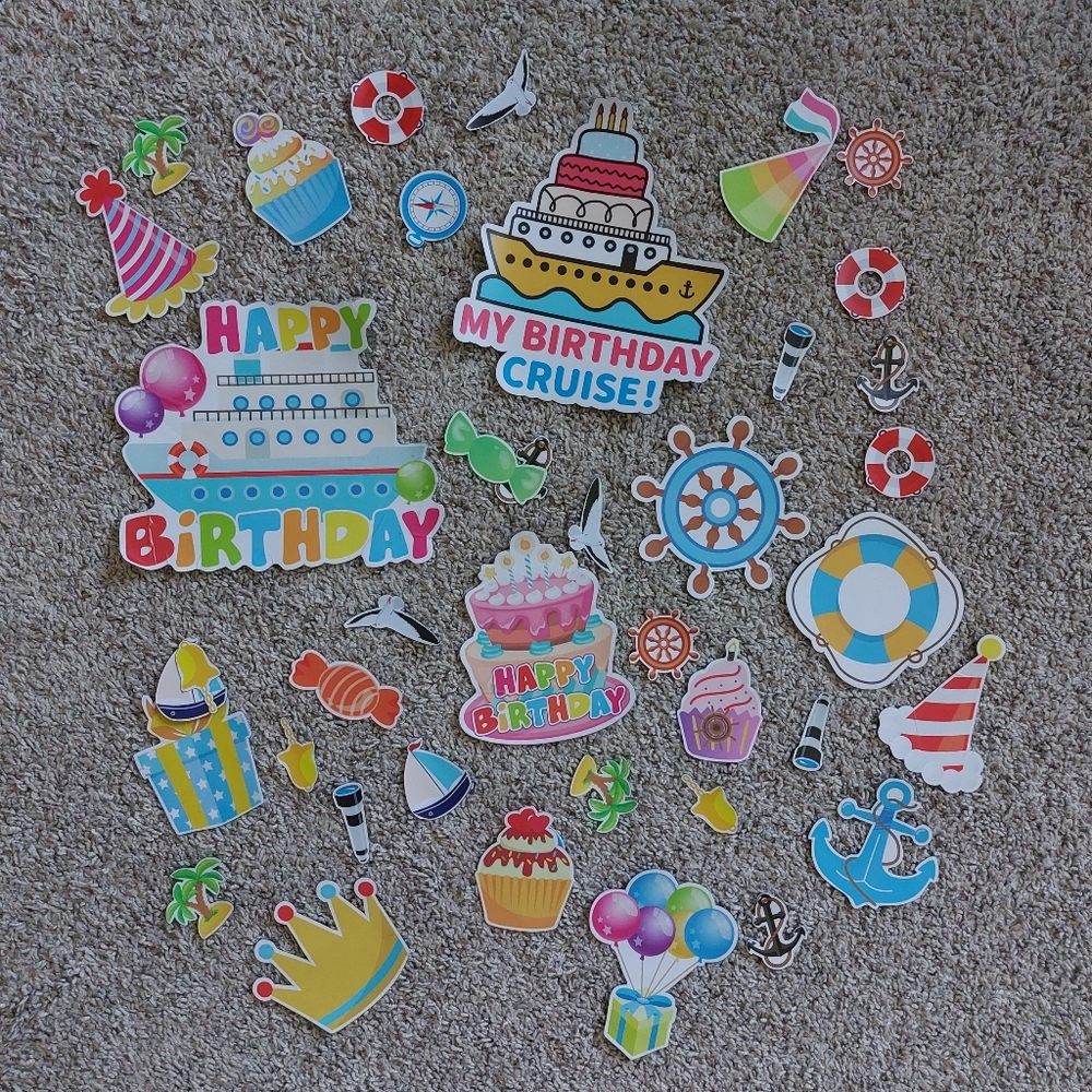 Birthday Cruise Door Magnets - Party Decorations Set